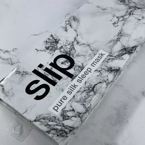 Slip silk eye mask white marble